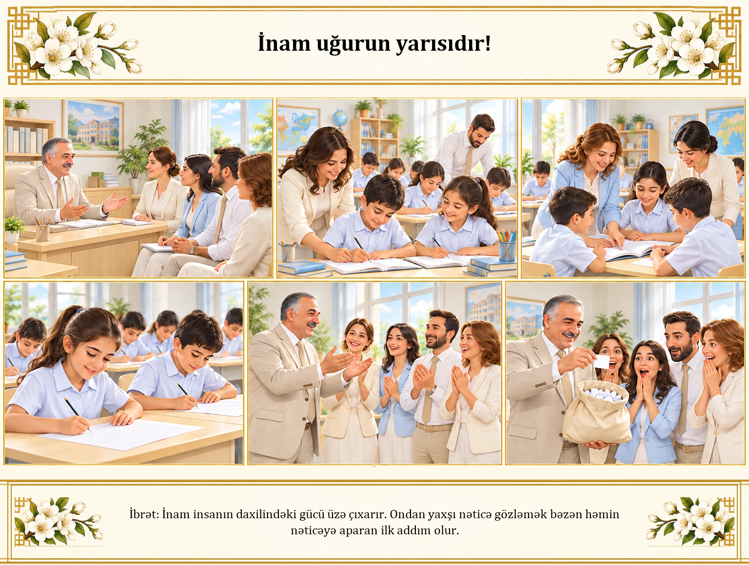 İnam uğurun yarısıdır! illüstrasiyası