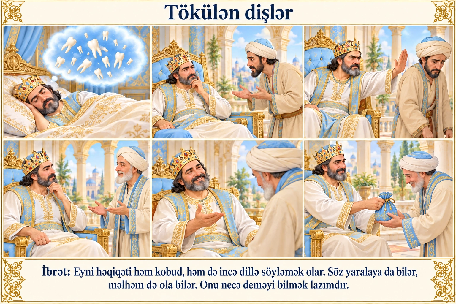 Tökülən dişlər illüstrasiyası