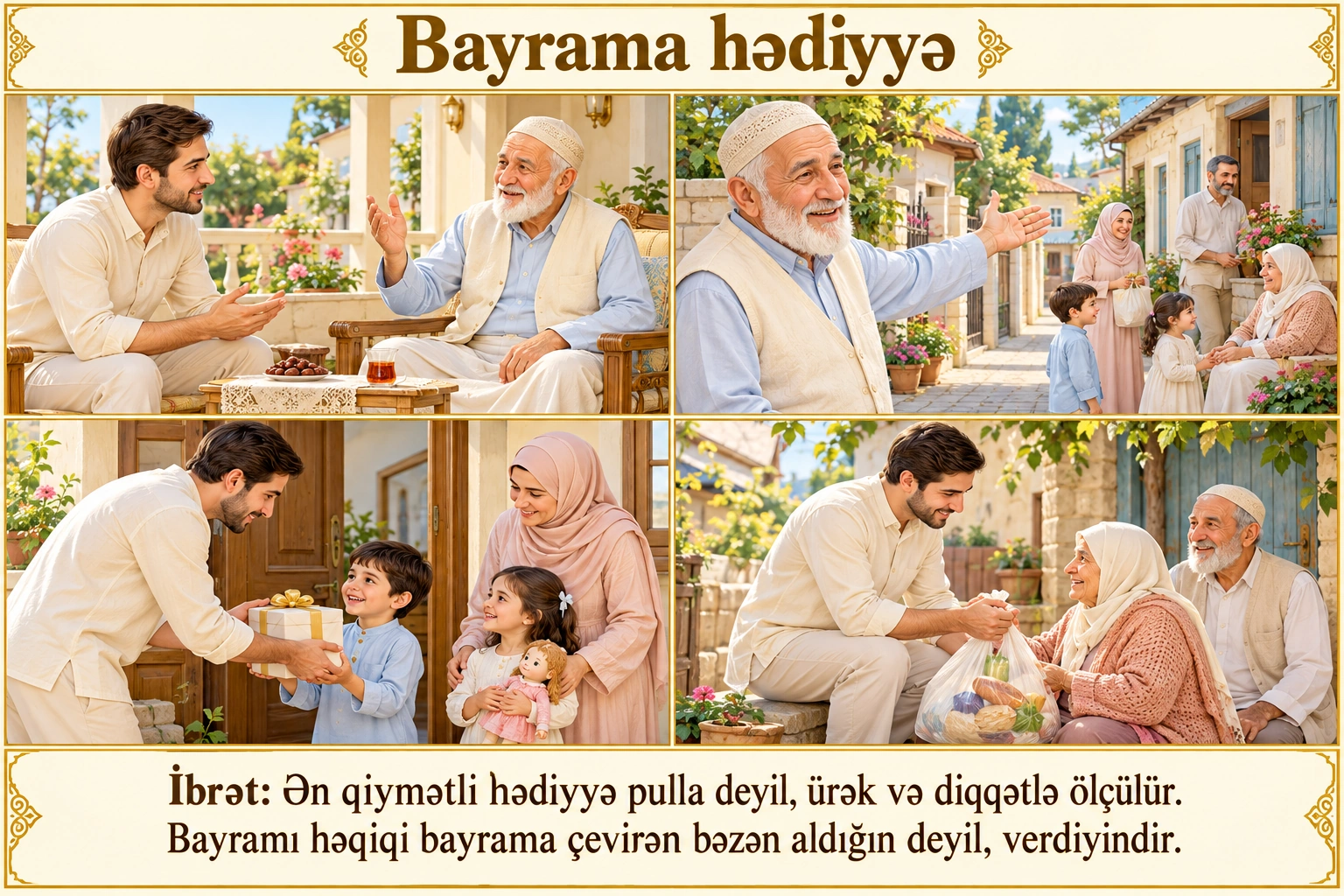 Bayrama hədiyyə illüstrasiyası