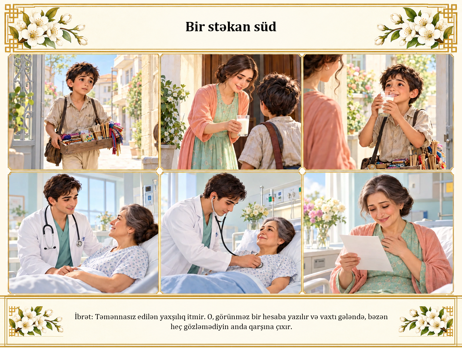 Bir stəkan süd illüstrasiyası