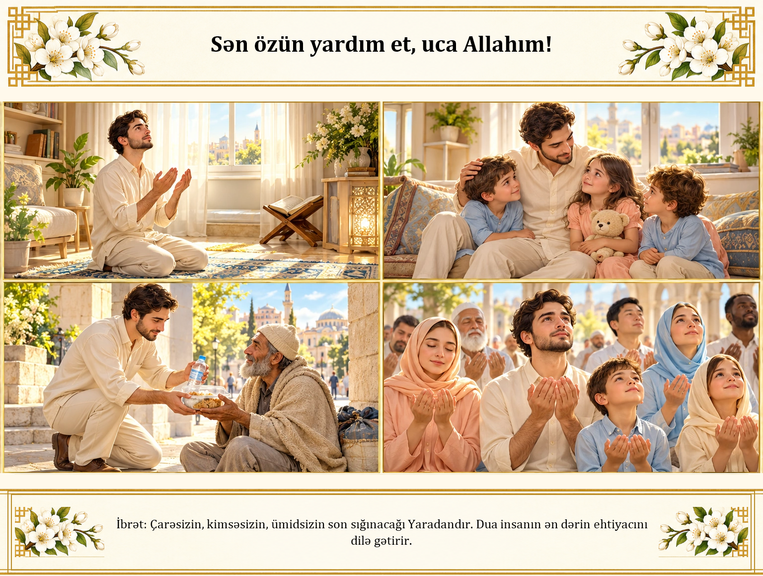 Sən özün yardım et, uca Allahım! illüstrasiyası