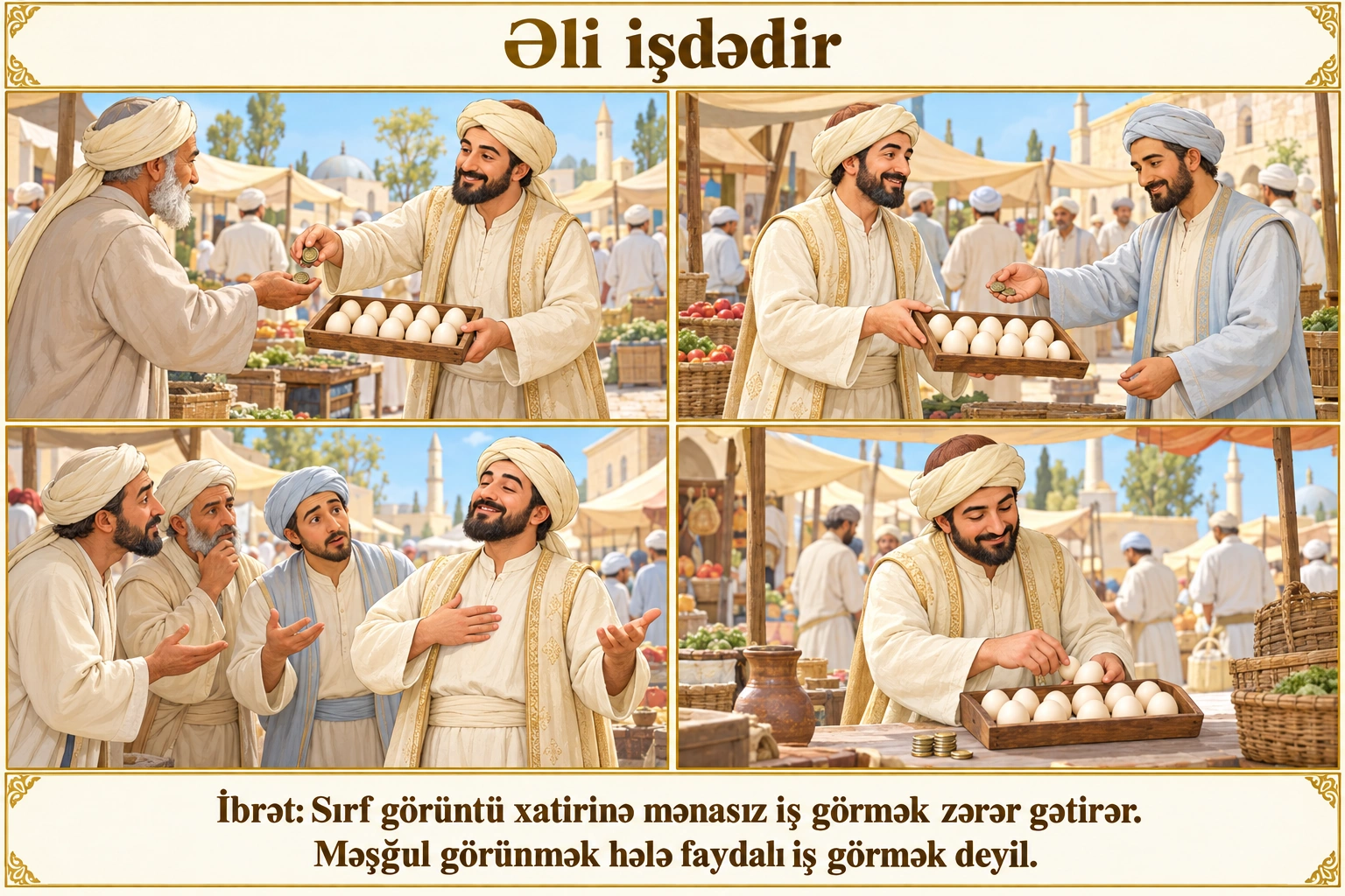 Əli işdədir illüstrasiyası