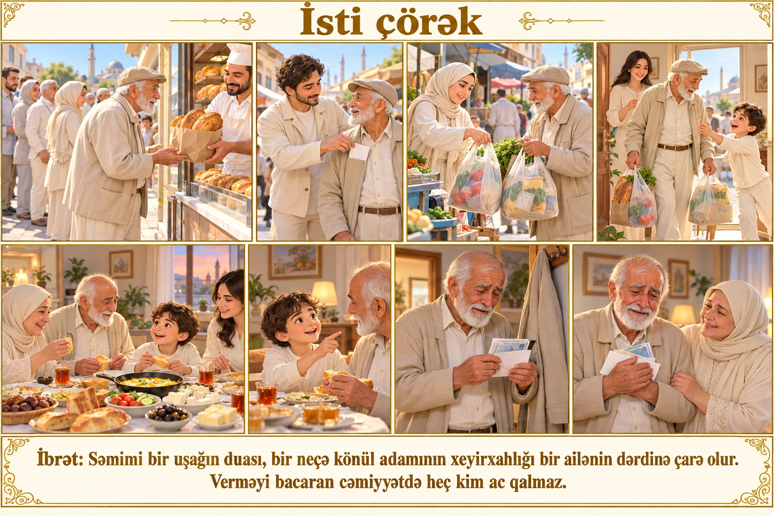 İsti çörək illüstrasiyası
