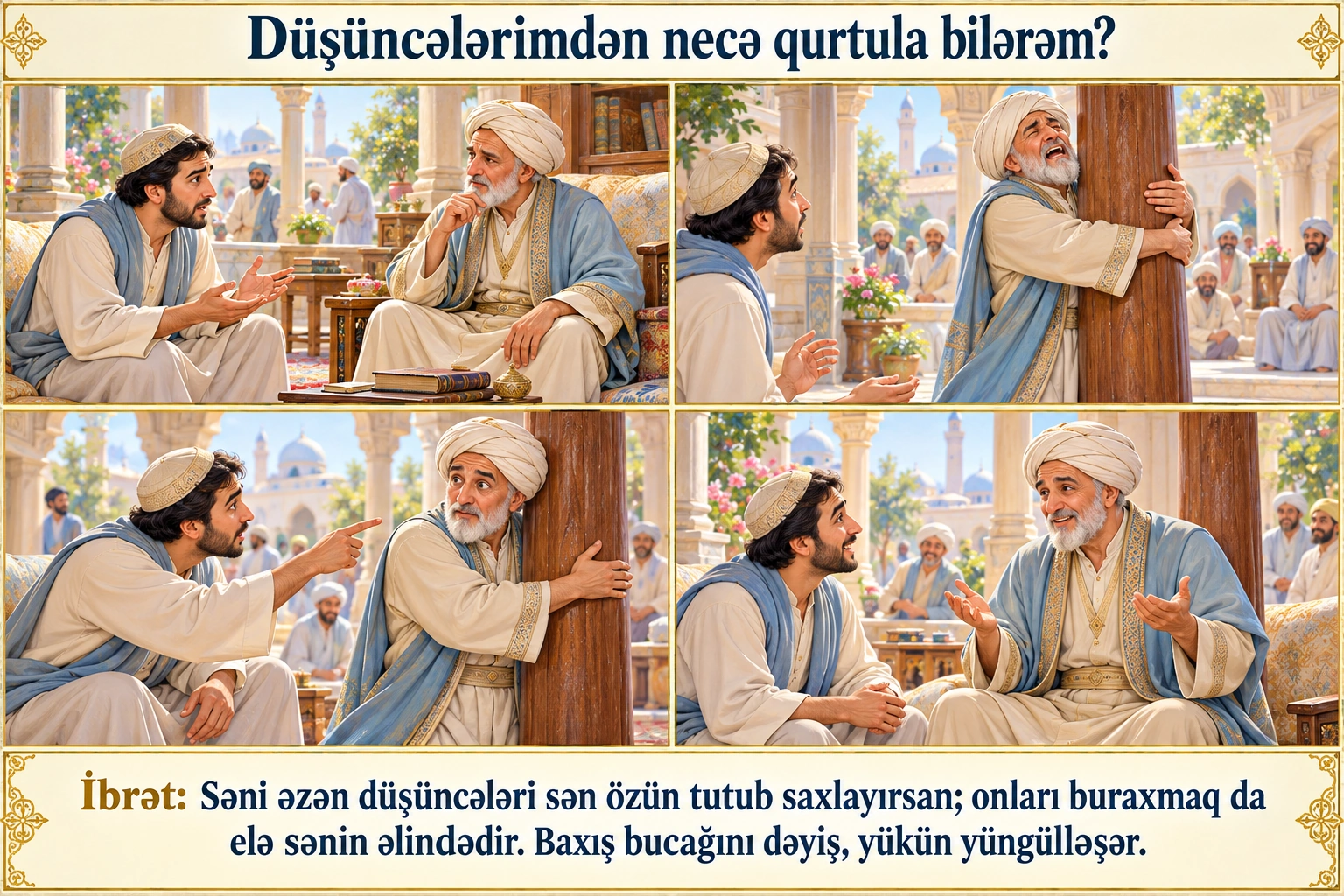 Düşüncələrimdən necə qurtula bilərəm? illüstrasiyası