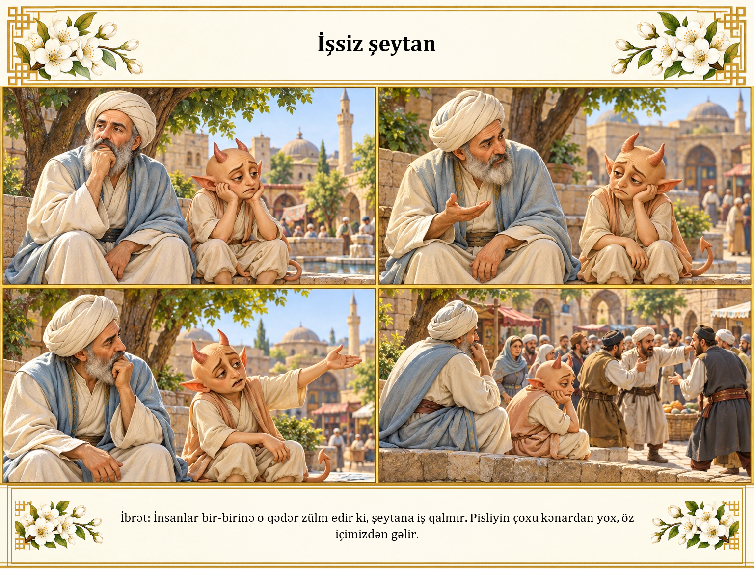 İşsiz şeytan illüstrasiyası