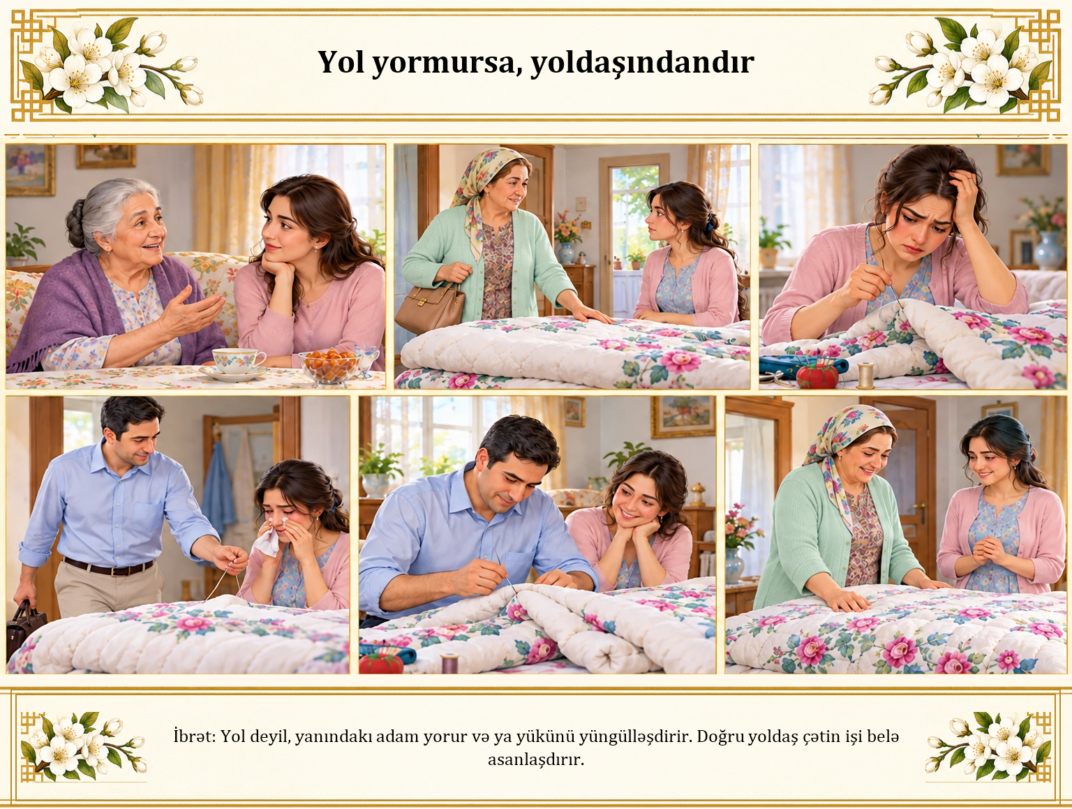 Yol yormursa, yoldaşındandır illüstrasiyası
