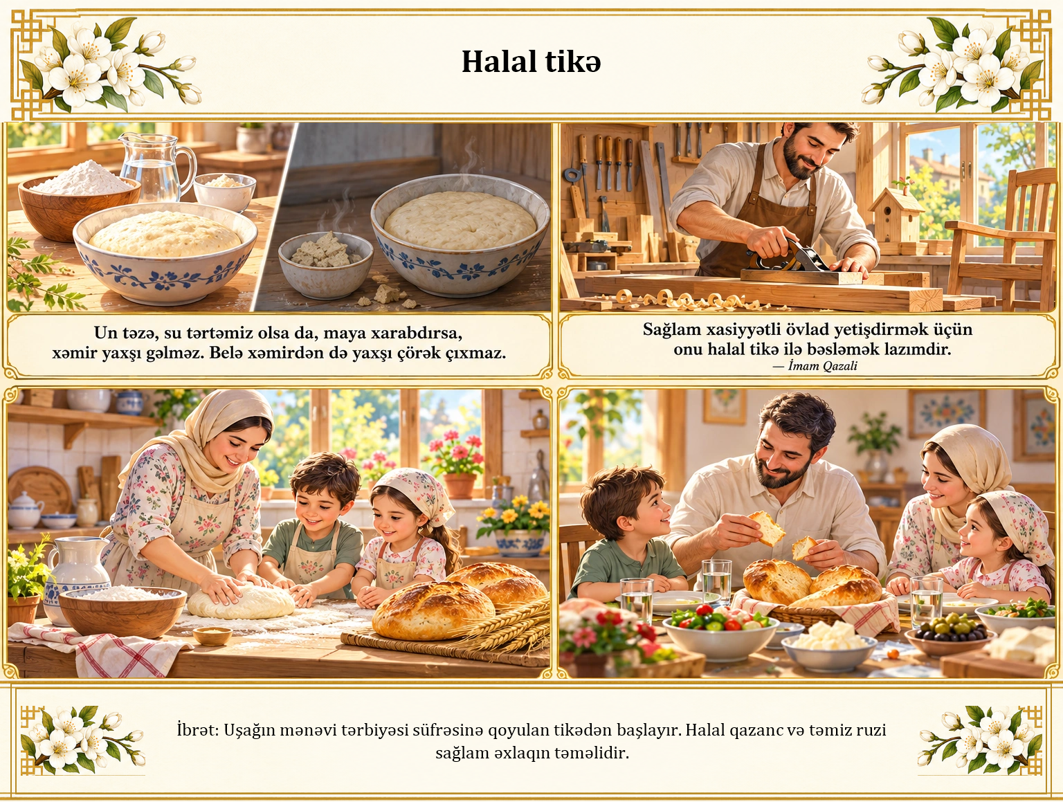 Halal tikə illüstrasiyası