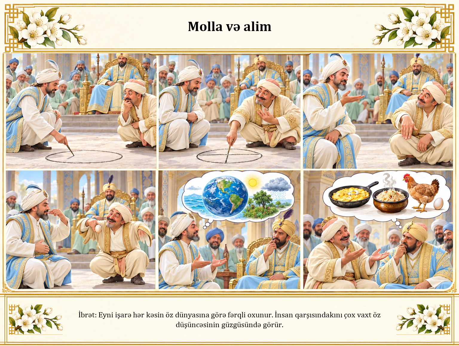 Molla və alim illüstrasiyası
