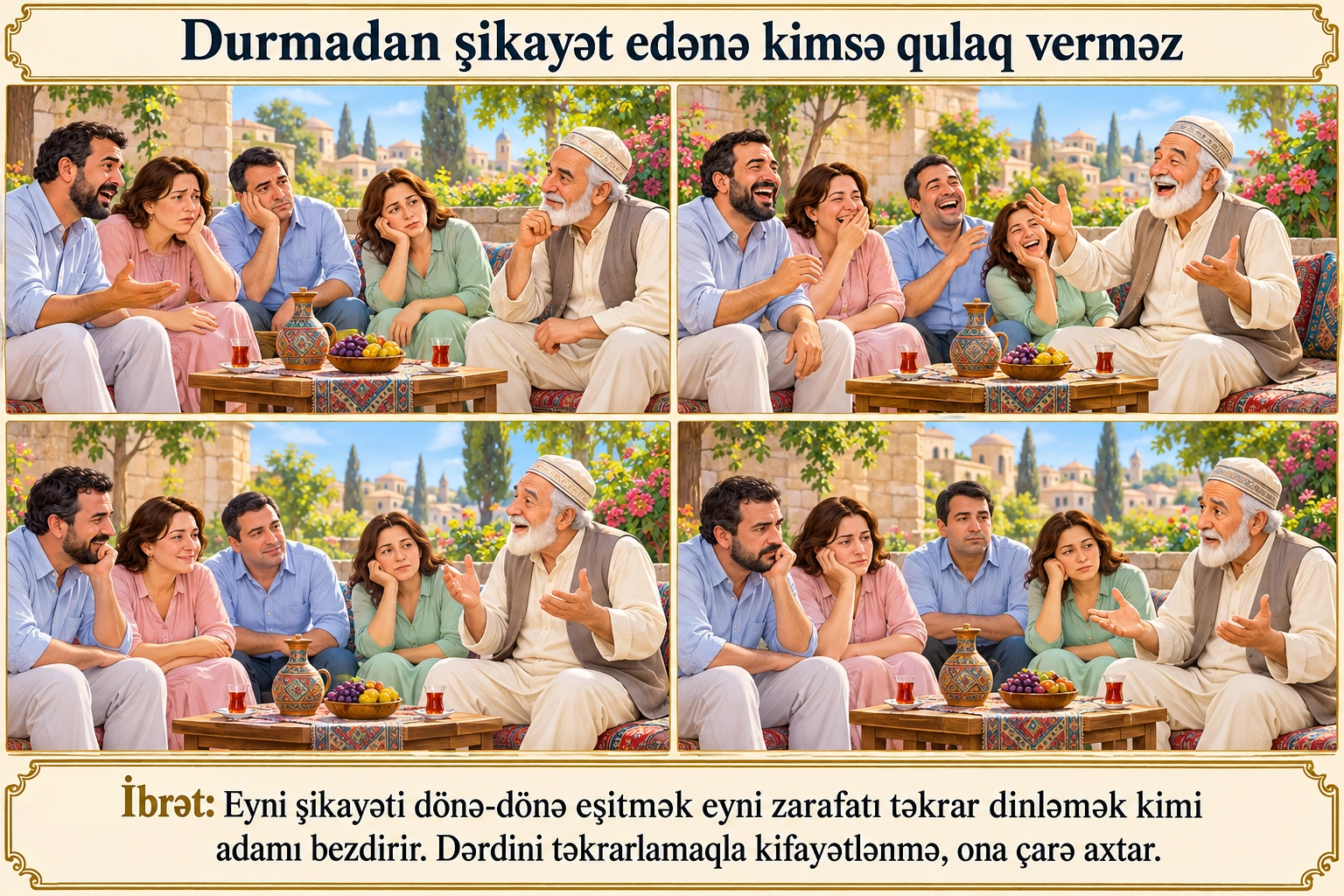Durmadan şikayət edənə kimsə qulaq verməz illüstrasiyası