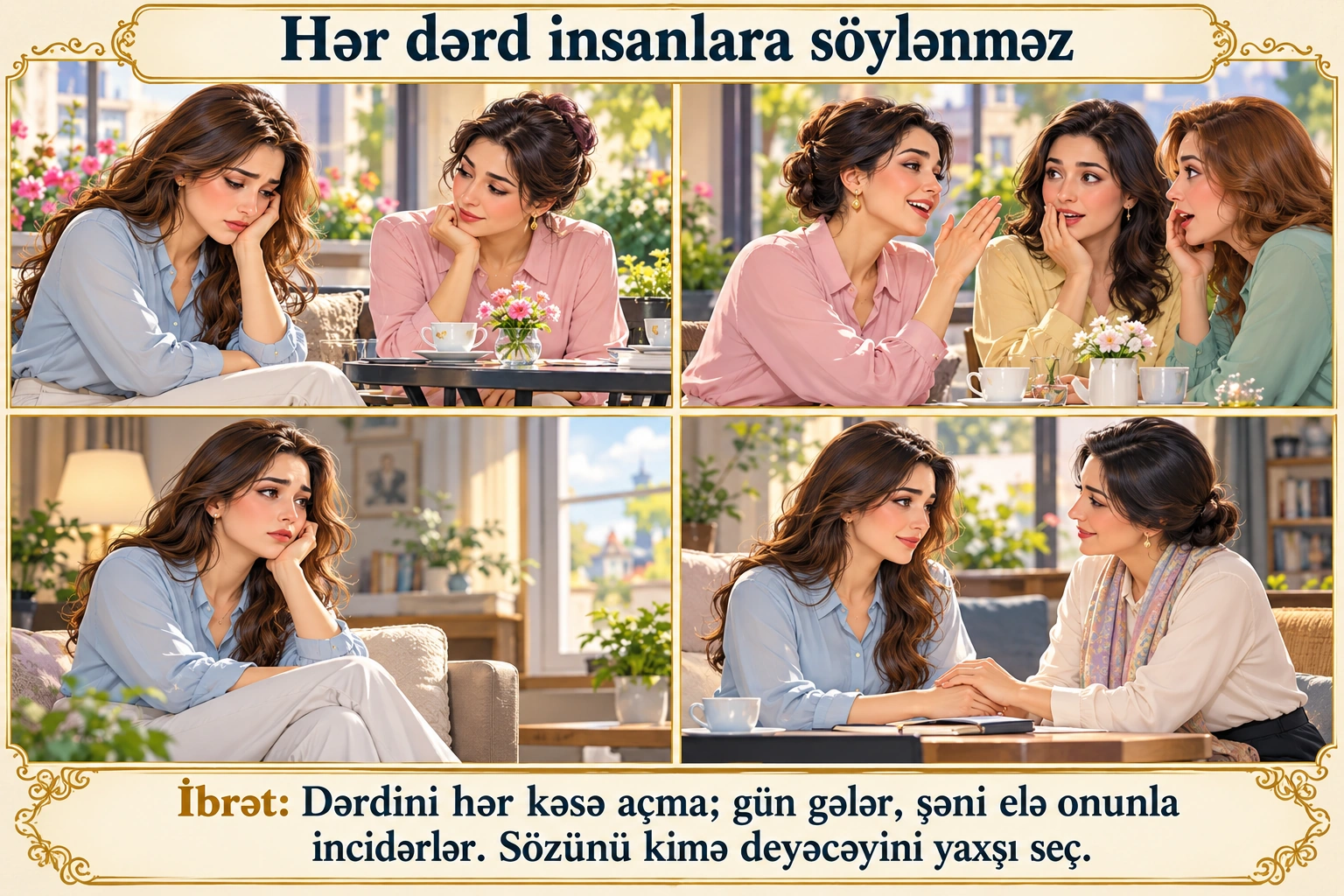 Hər dərd insanlara söylənməz illüstrasiyası