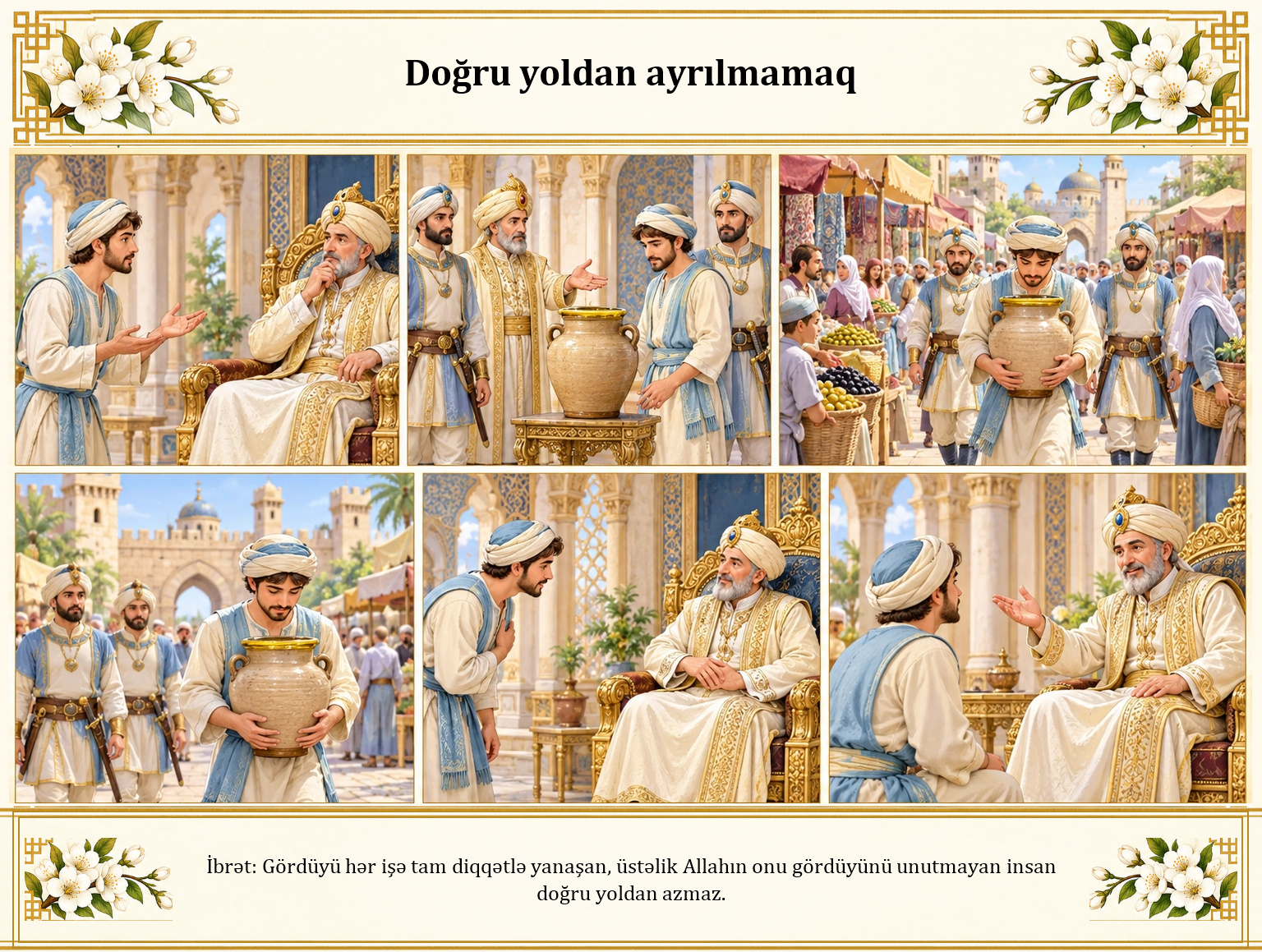 Doğru yoldan ayrılmamaq illüstrasiyası
