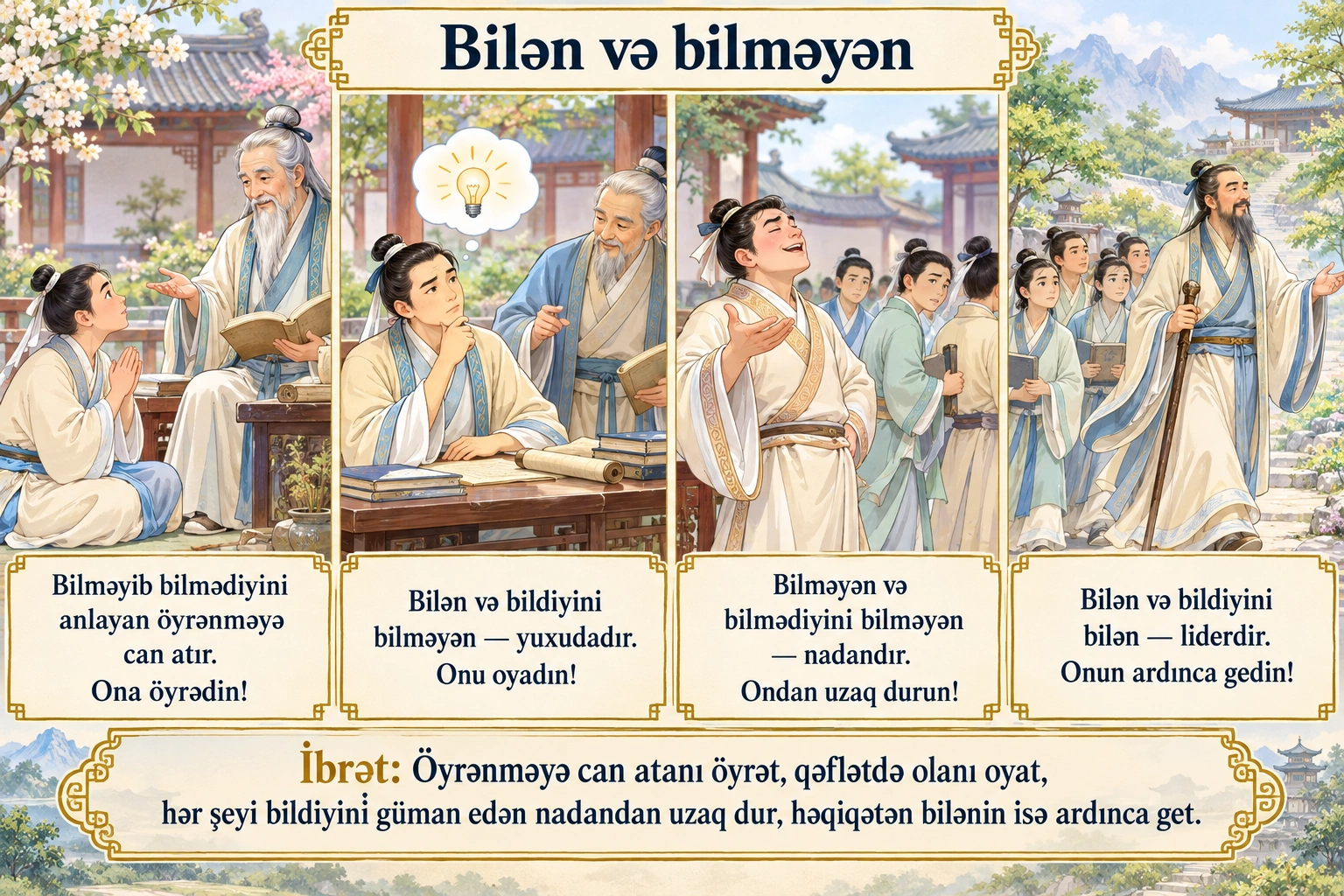 Bilən və bilməyən illüstrasiyası