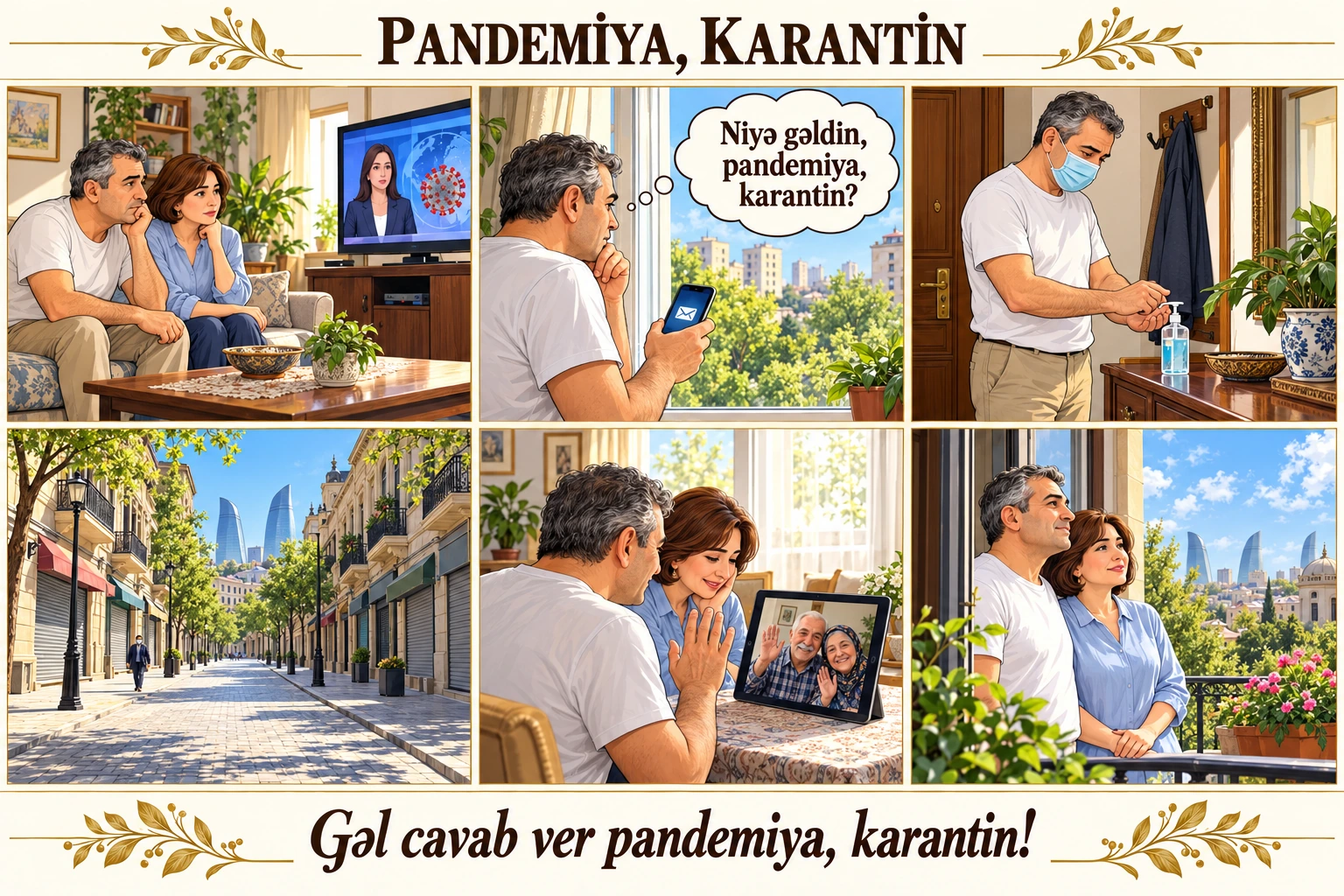 Pandemiya, karantin illüstrasiyası