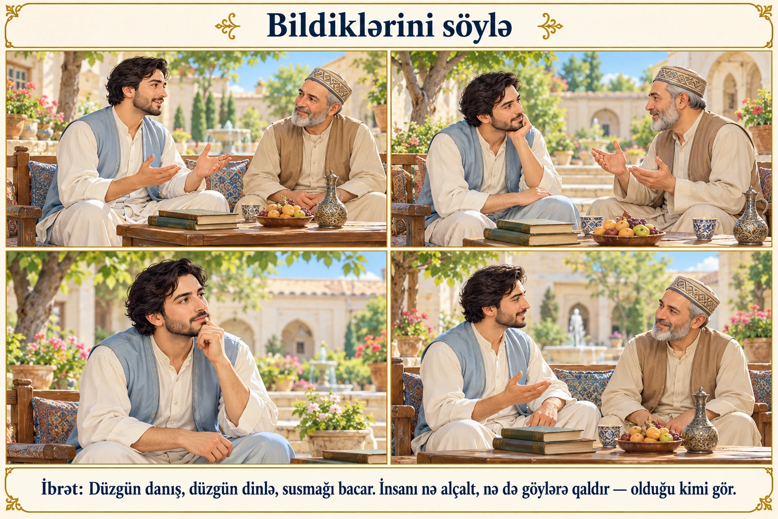 Bildiklərini söylə illüstrasiyası
