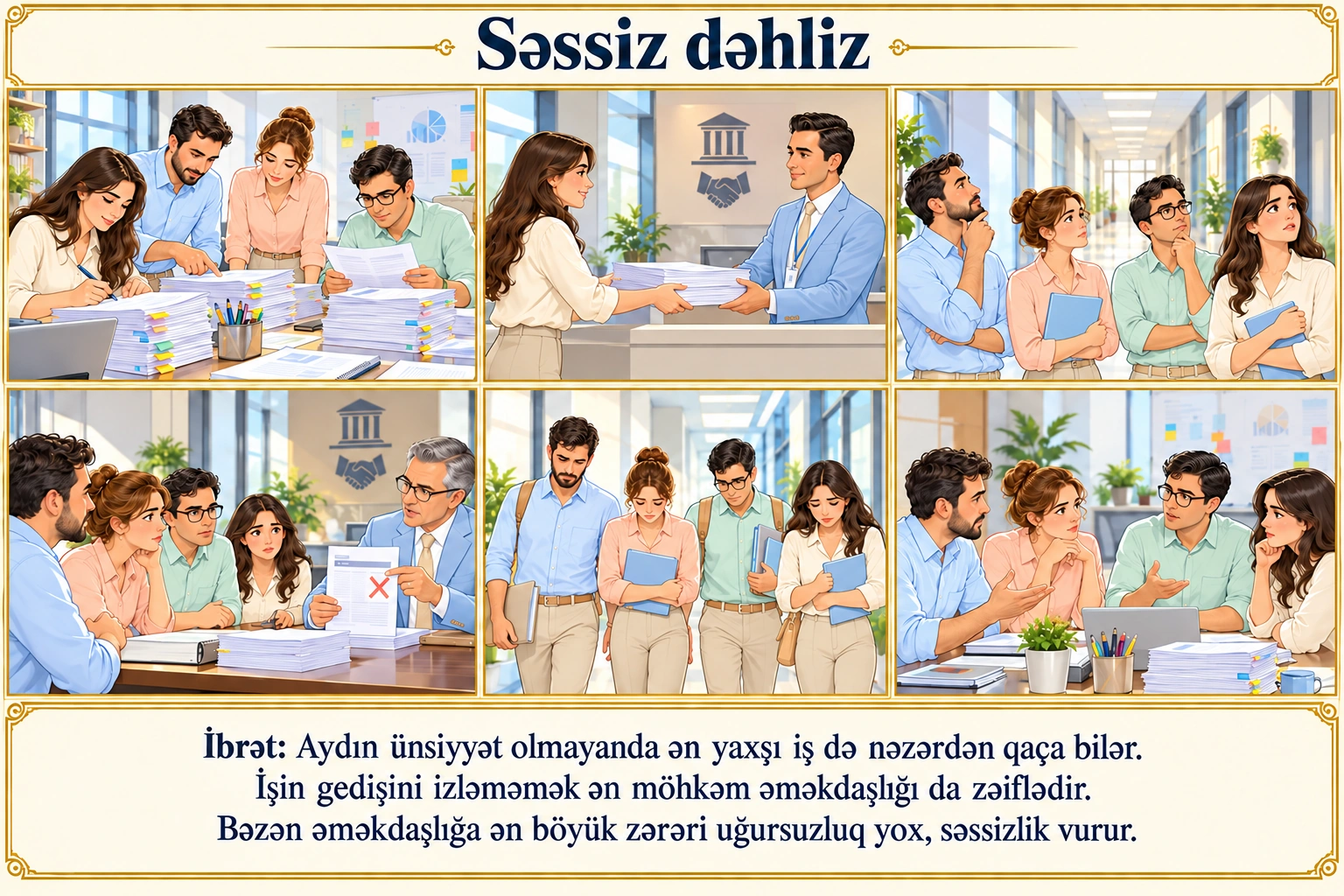 Səssiz dəhliz illüstrasiyası