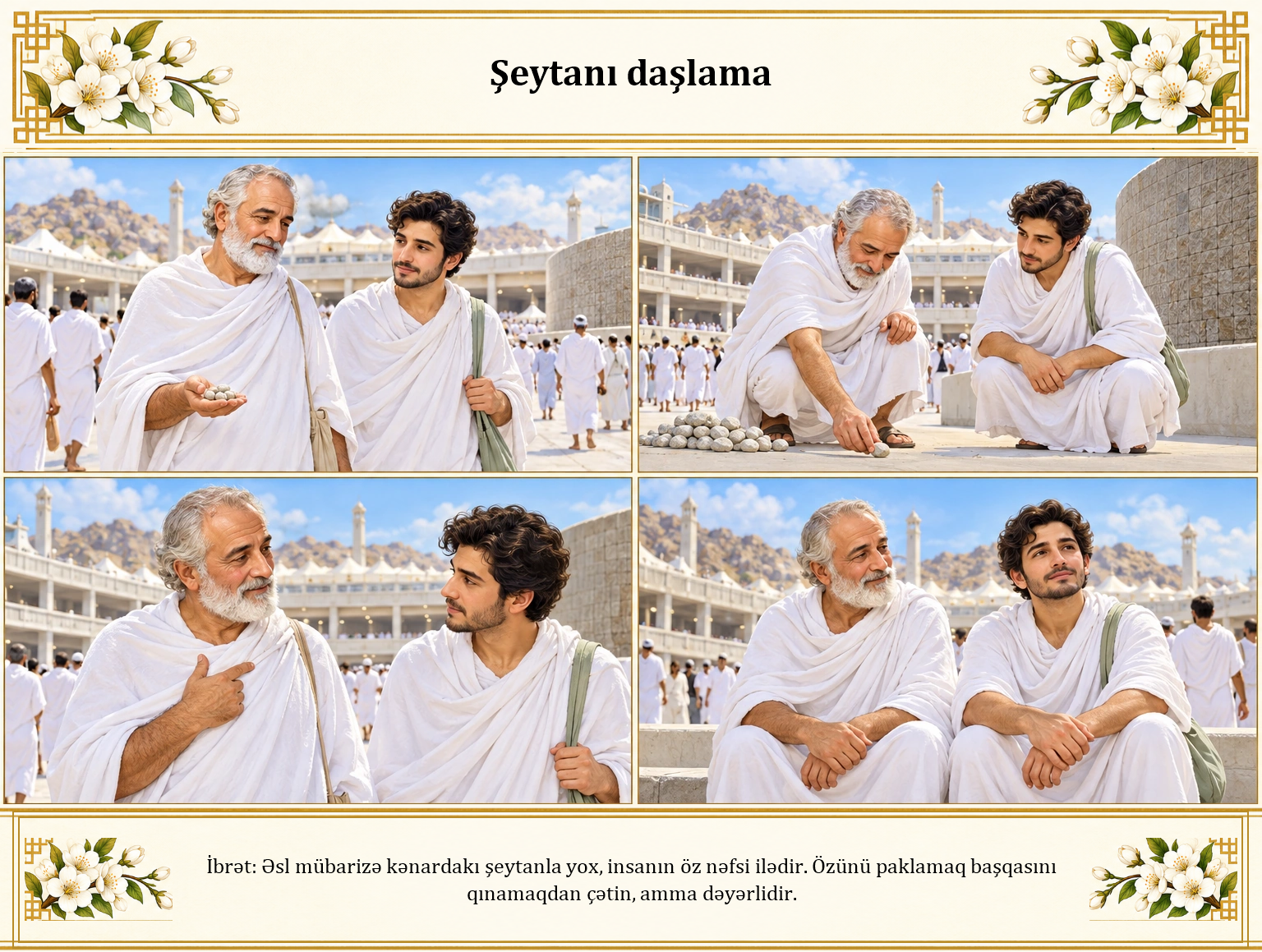 Şeytanı daşlama illüstrasiyası