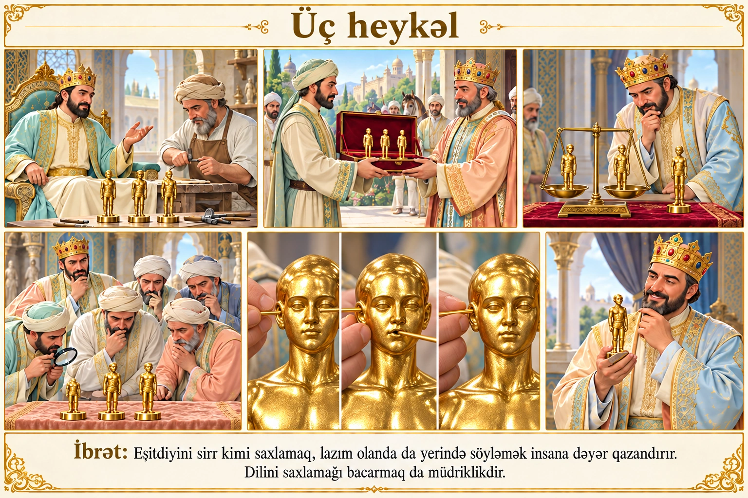 Üç heykəl illüstrasiyası
