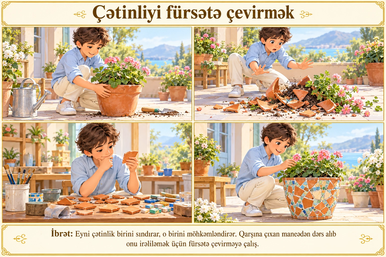 Çətinliyi fürsətə çevirmək illüstrasiyası