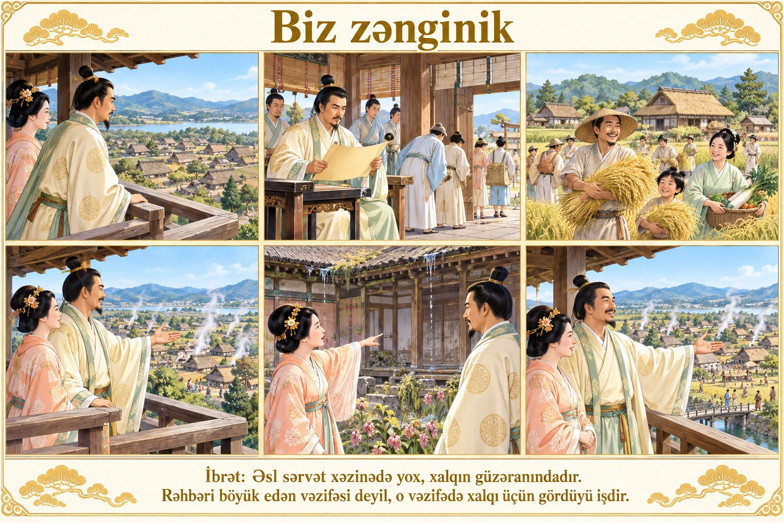 Biz zənginik illüstrasiyası