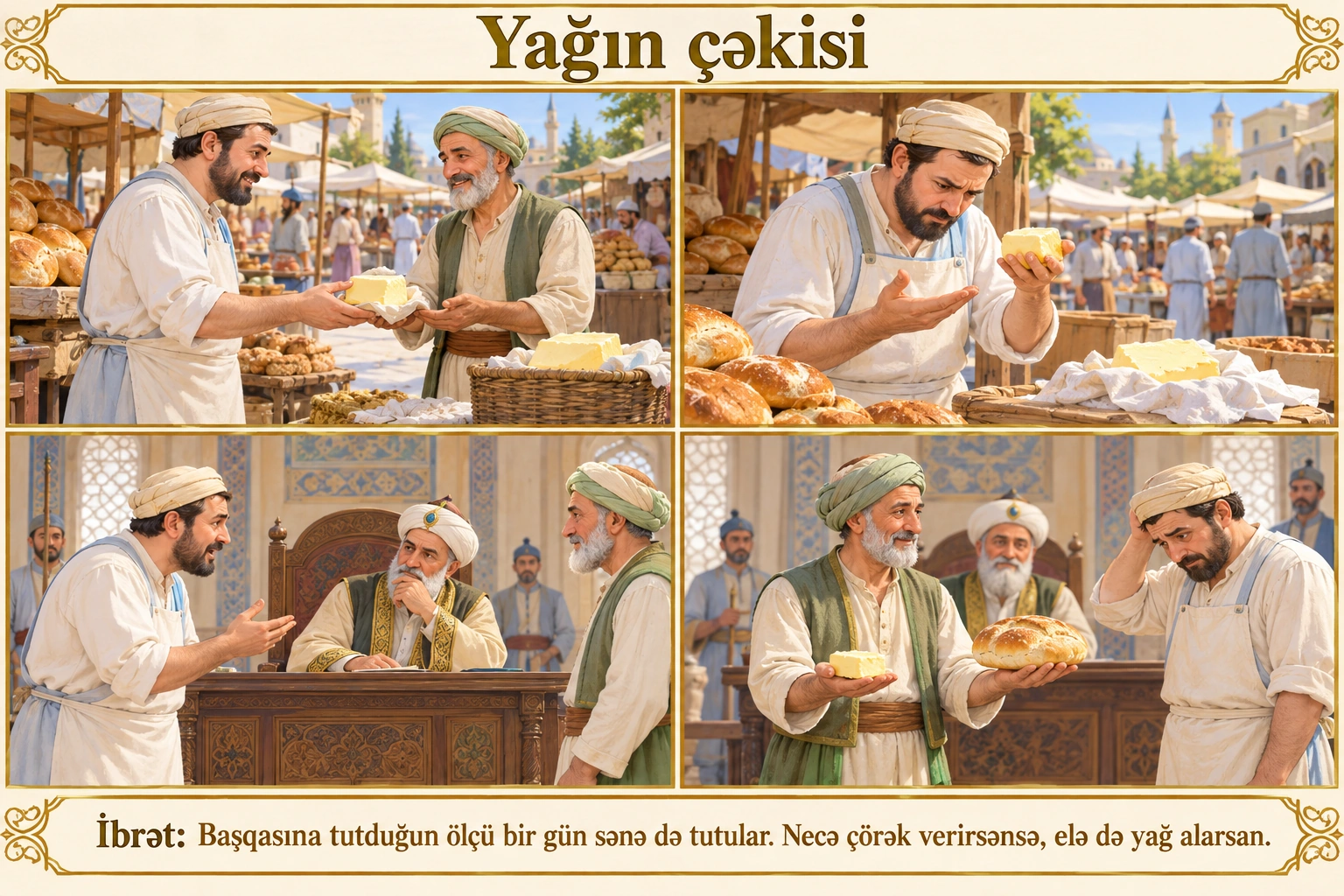 Yağın çəkisi illüstrasiyası