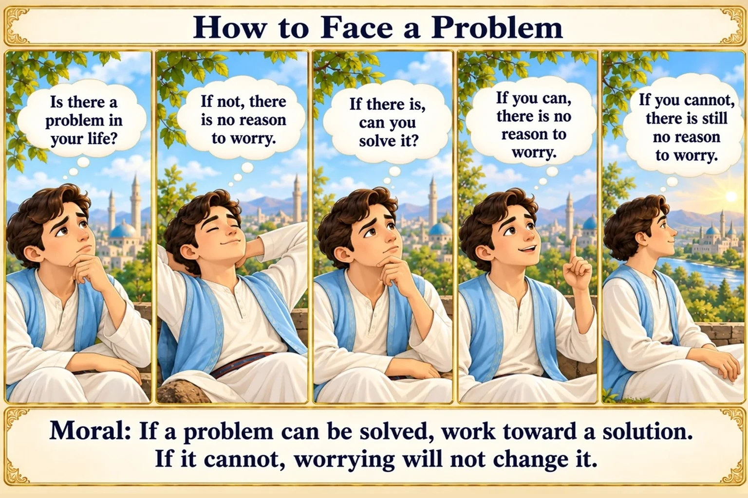 Illustration of Attitude Toward a Problem