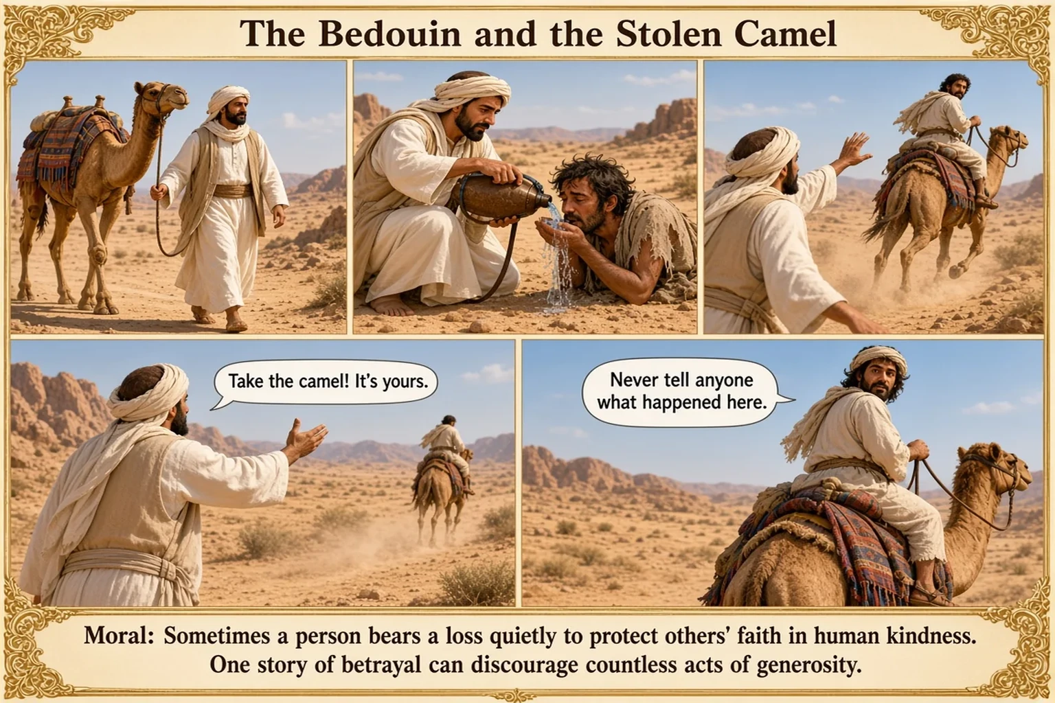 Illustration of The Bedouin and the Stolen Camel