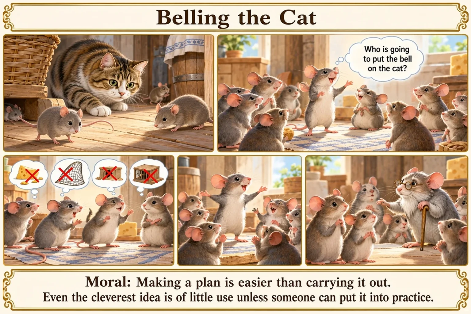 Illustration of Belling the Cat