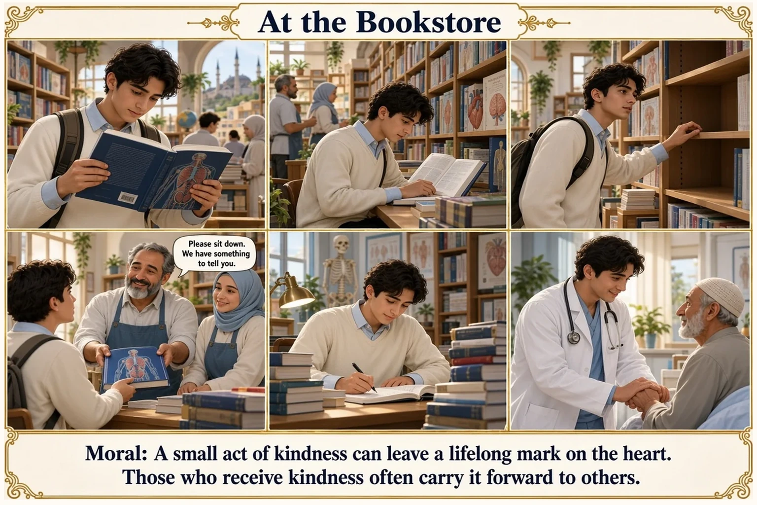 Illustration of At the Bookstore