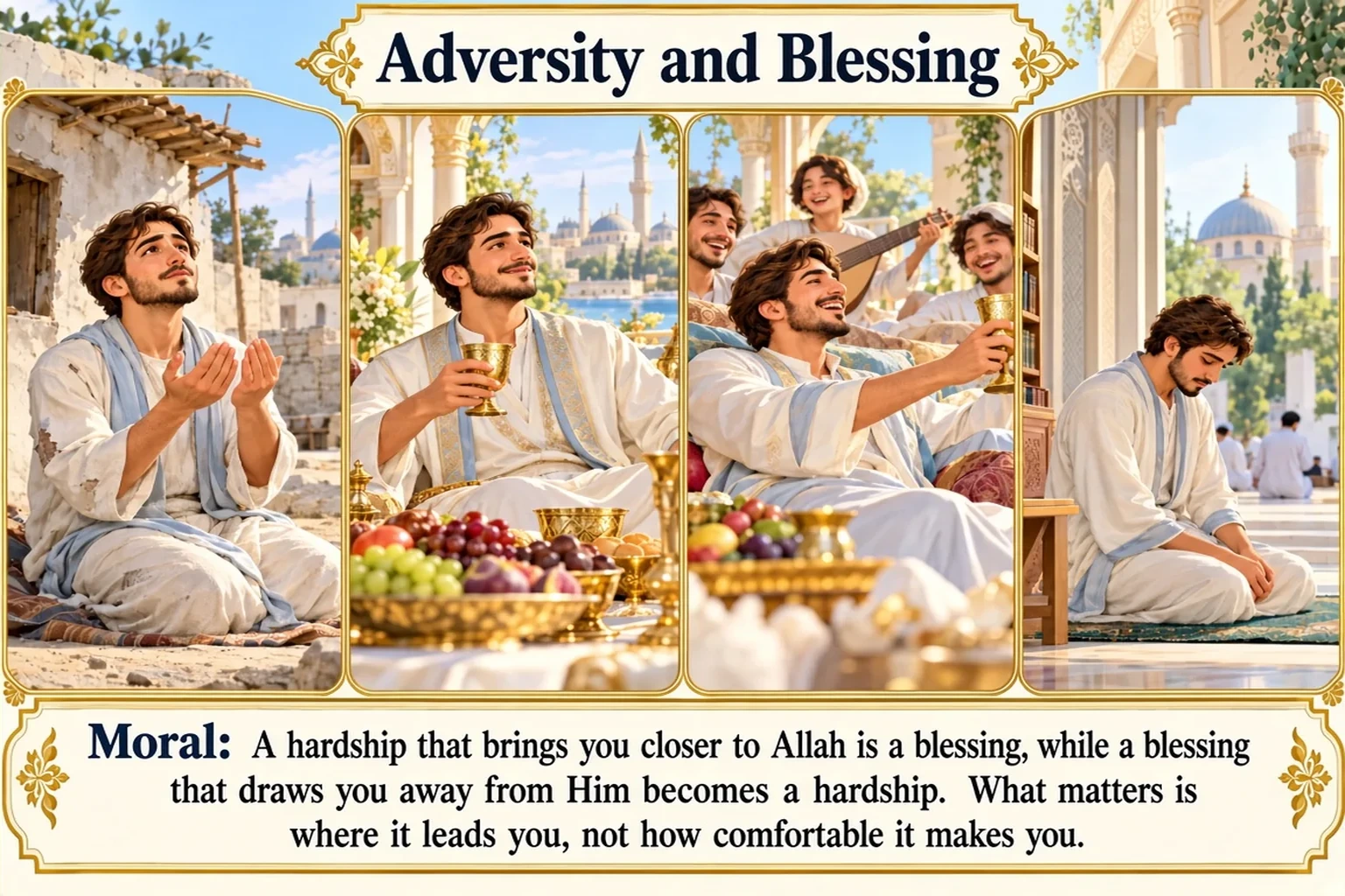 Illustration of Adversity and Blessing