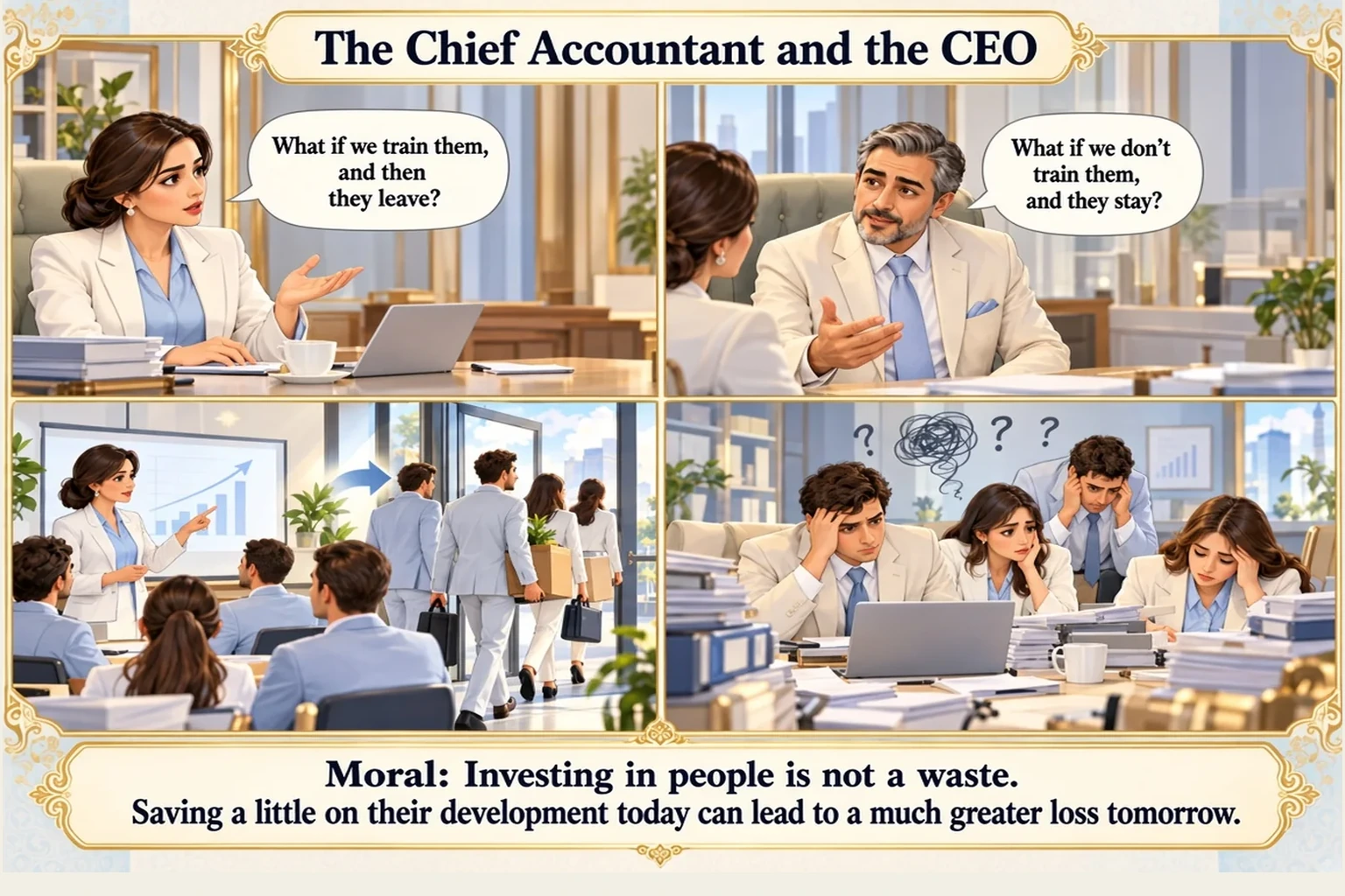 Illustration of The Chief Accountant and the CEO