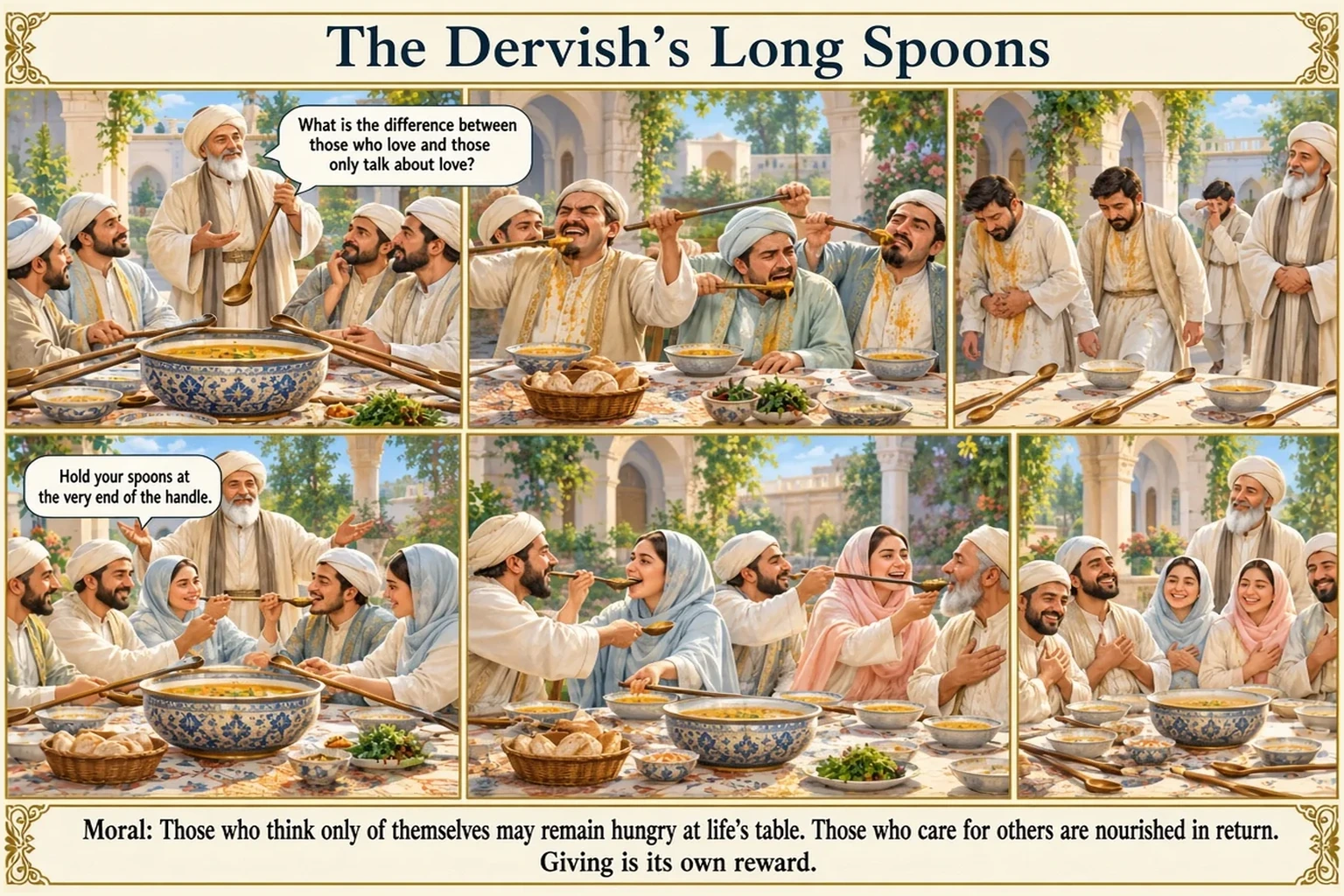 Illustration of The Dervish’s Long Spoons