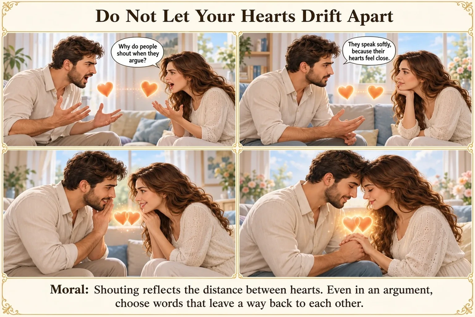 Illustration of Do Not Let Your Hearts Drift Apart