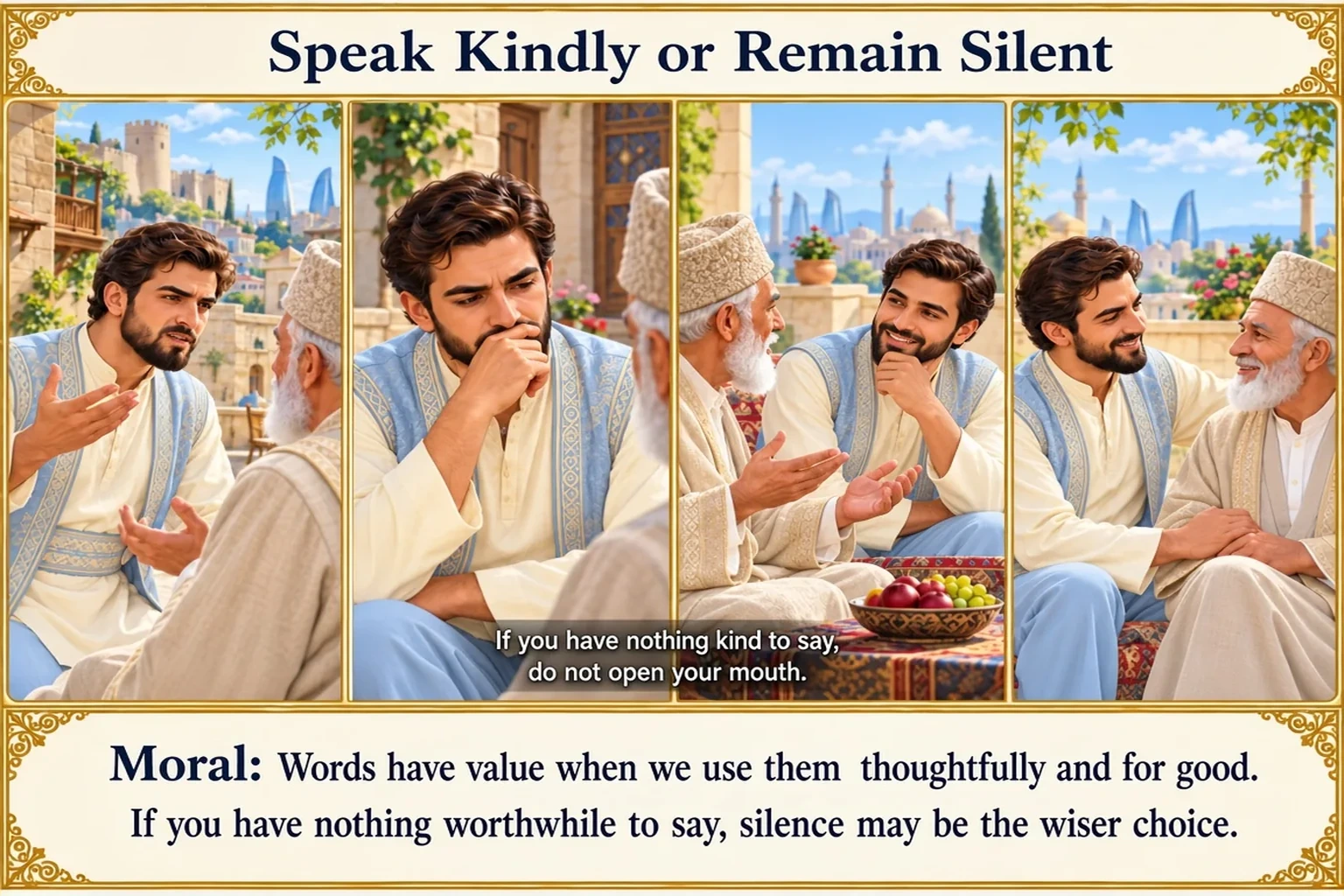 Illustration of Don't open your mouth