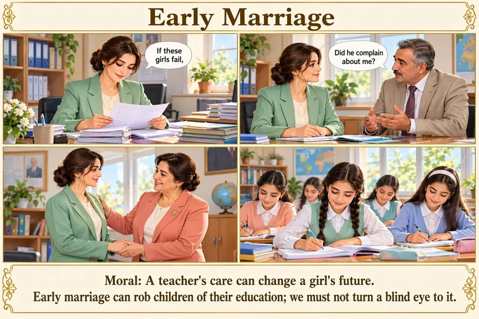Illustration of Early Marriage