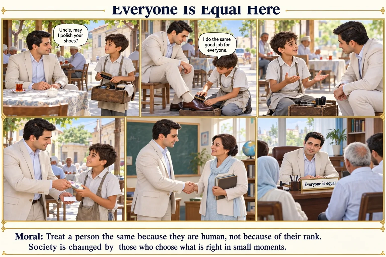 Illustration of Everyone Is Equal Here