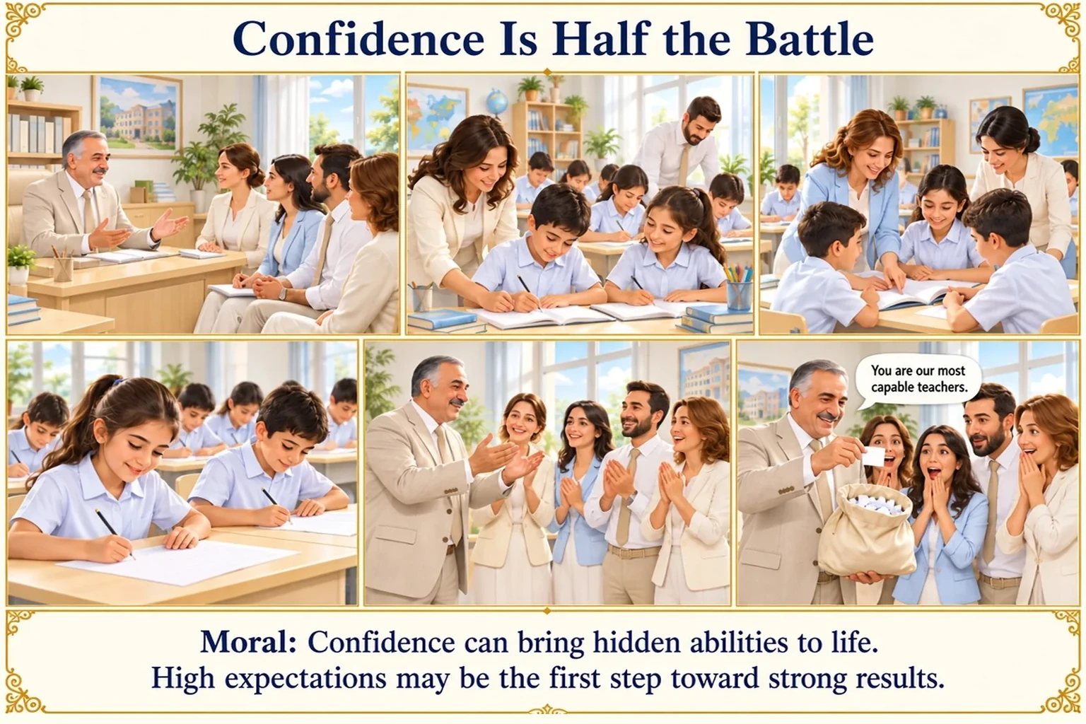 Illustration of Confidence Is Half the Battle