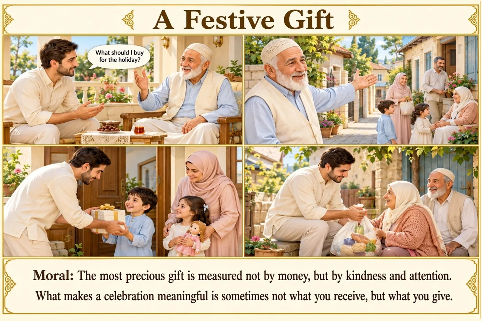 Illustration of A Festive Gift