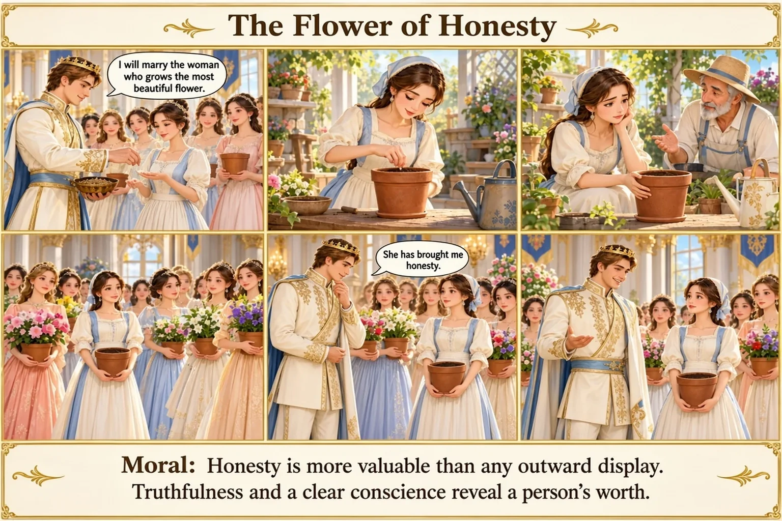 Illustration of The Flower of Honesty
