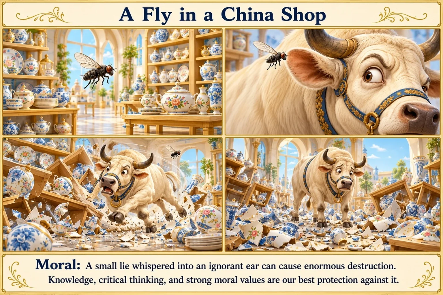 Illustration of A Fly in a China Shop