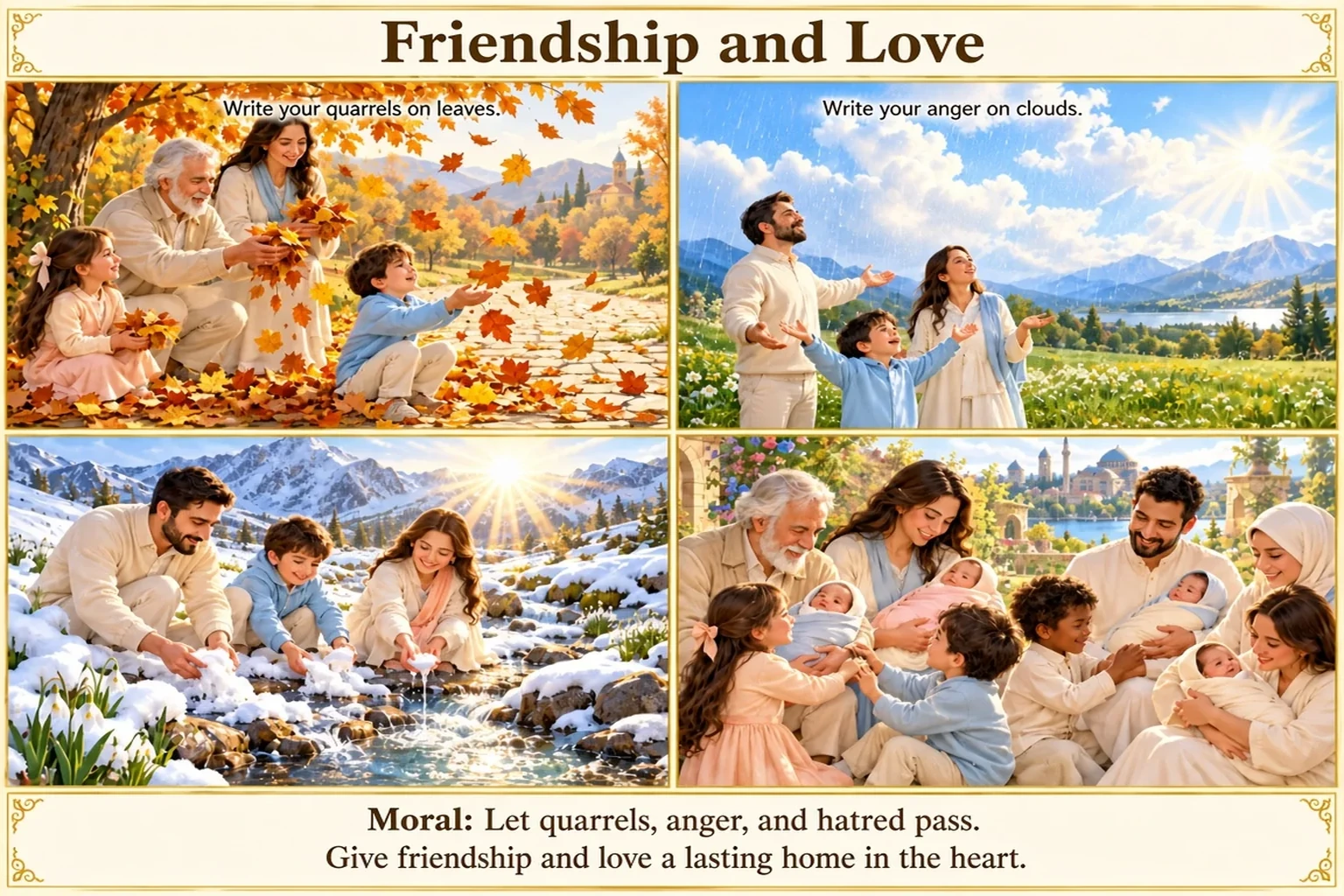 Illustration of Friendship and Love