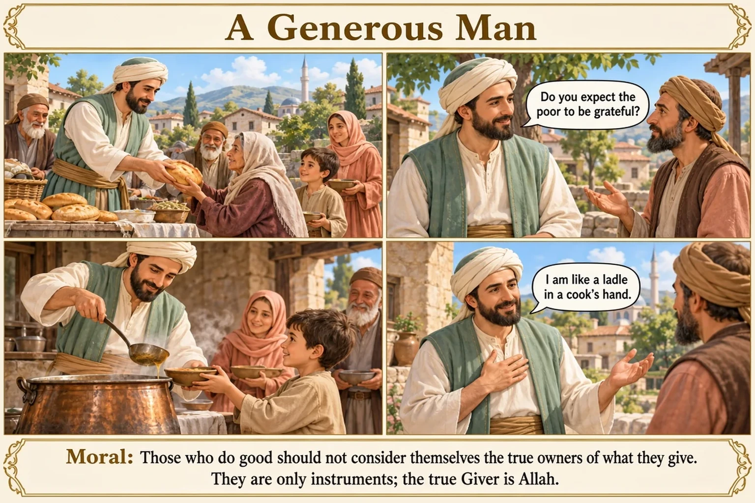 Illustration of A Generous Man