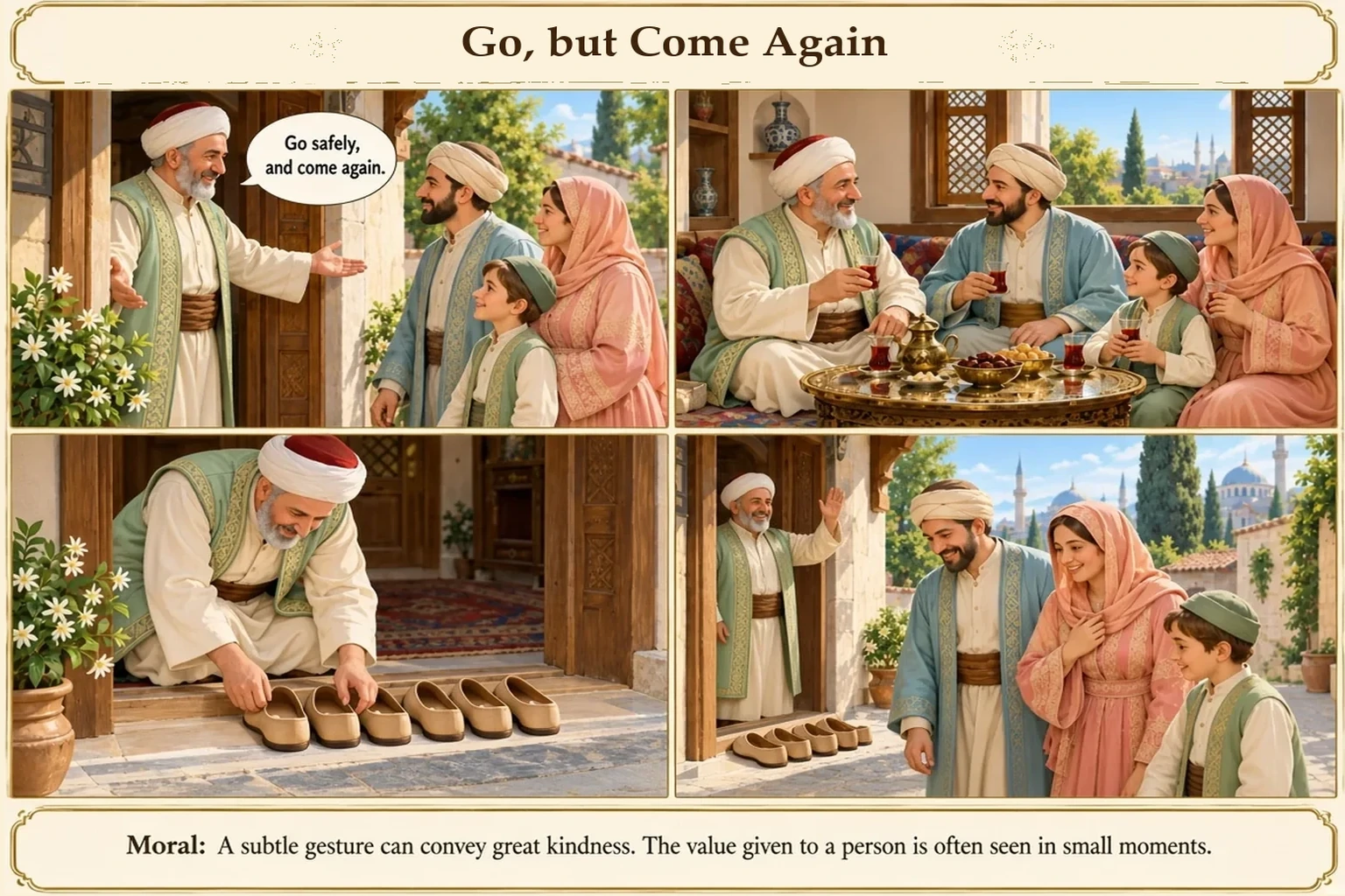 Illustration of Go, but Come Again