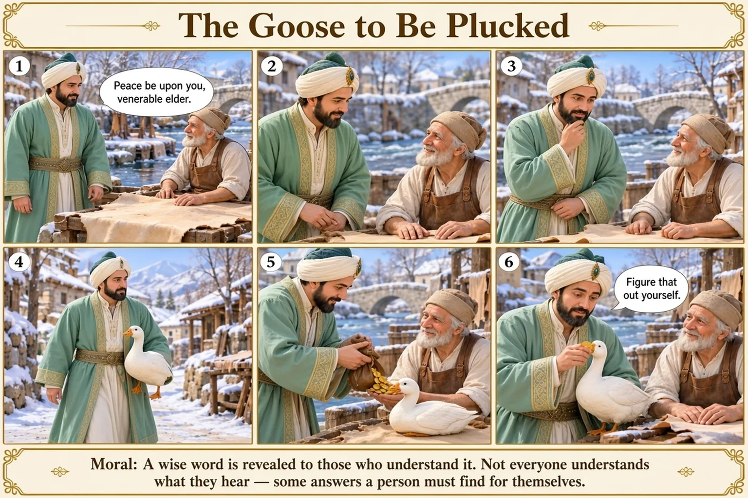 Illustration of The Goose to Be Plucked