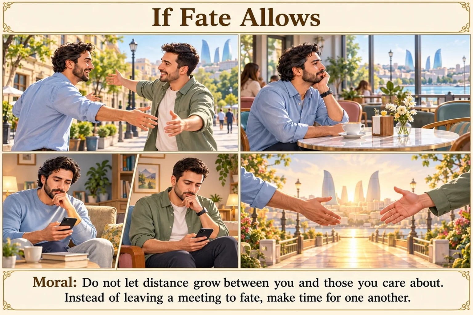 Illustration of If Fate Allows, We Will Meet