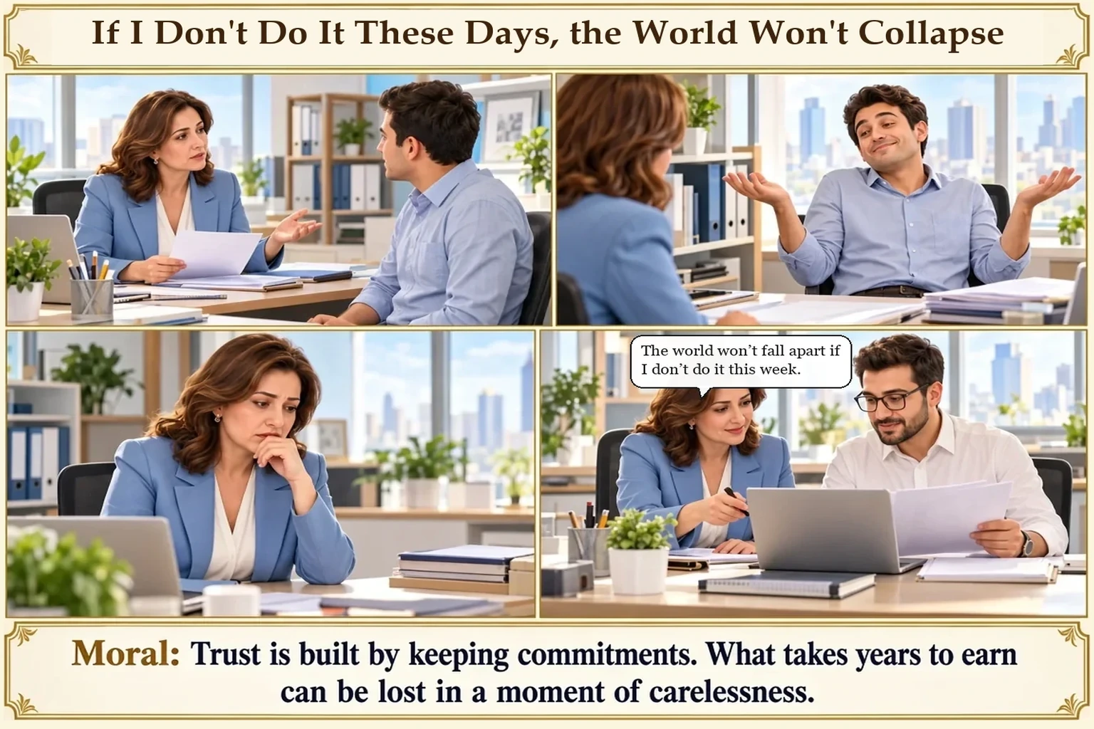 Illustration of If I Don't Do It These Days, the World Won't Collapse