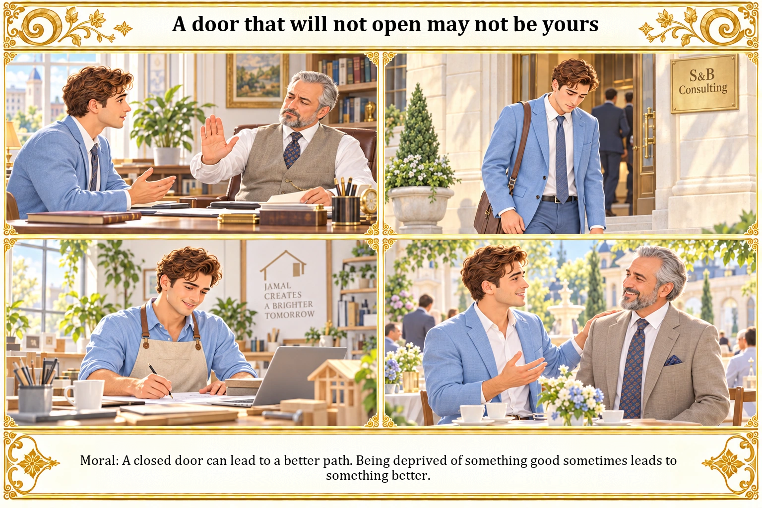 Illustration of A Door That Will Not Open May Not Be Yours