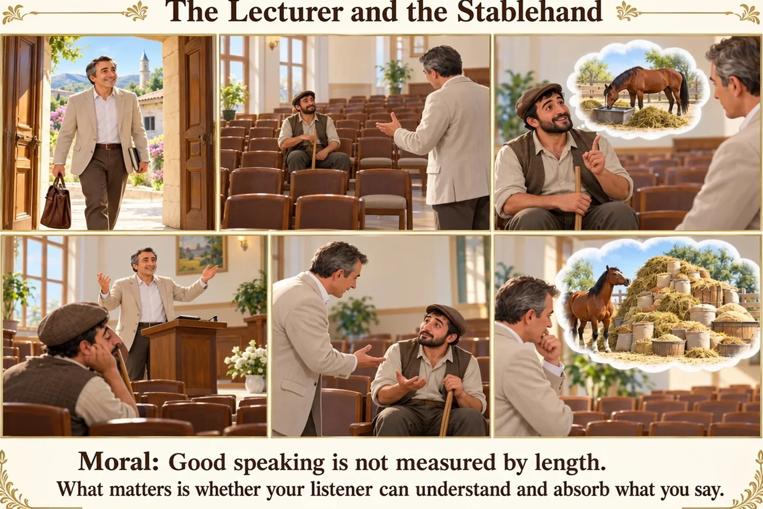 Illustration of The Lecturer and the Stablehand