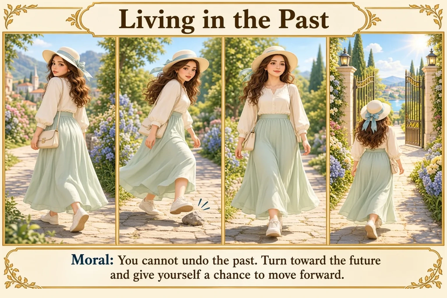 Illustration of Living in the Past