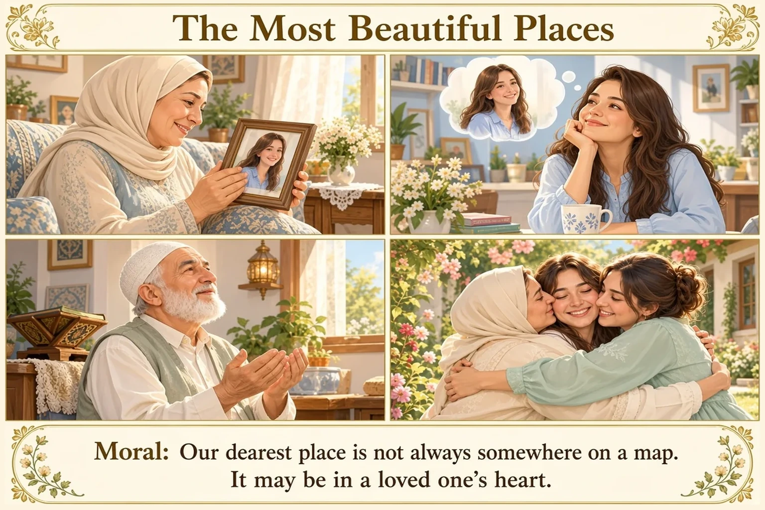 Illustration of The Most Beautiful Places in the World