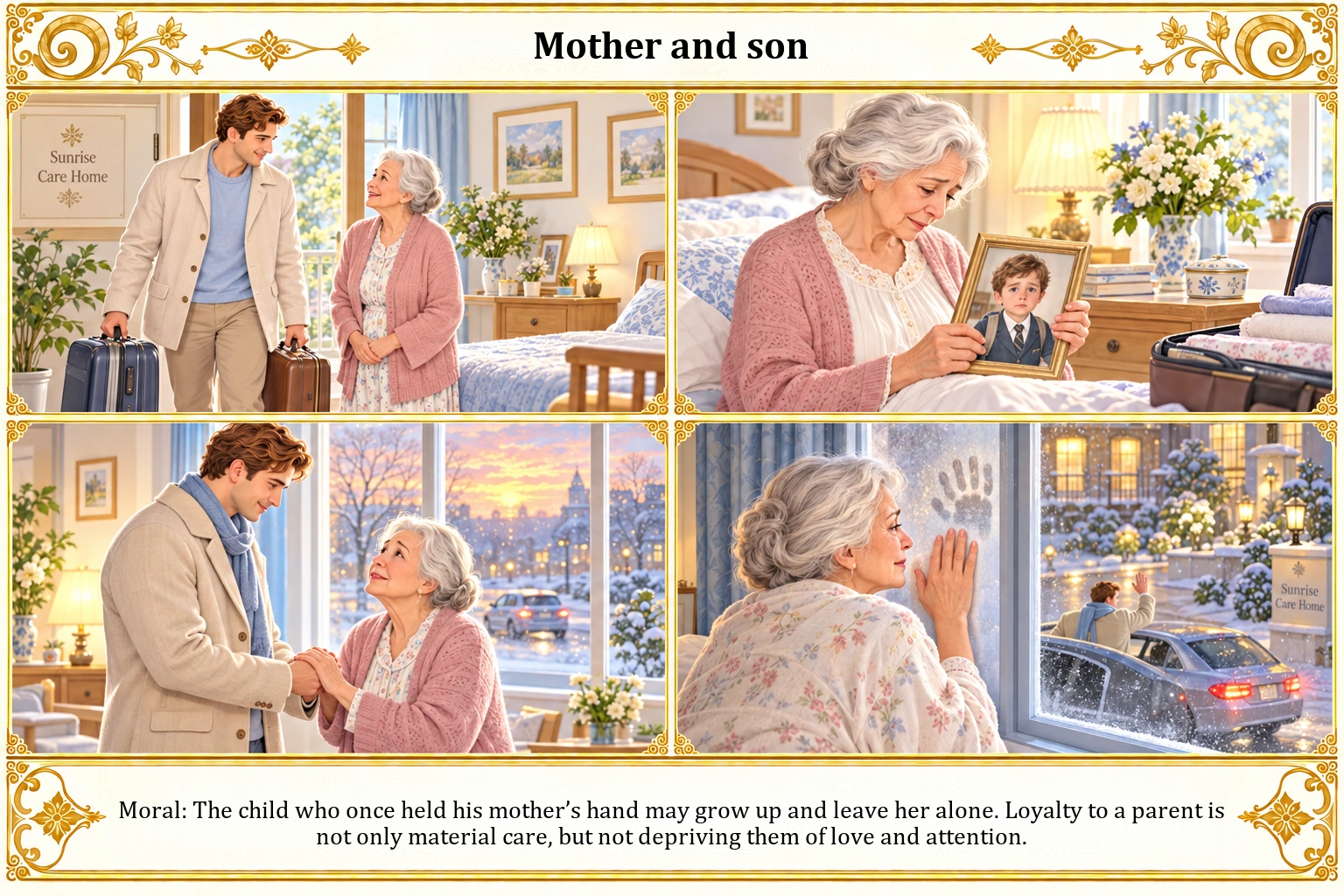 Illustration of Mother and Son